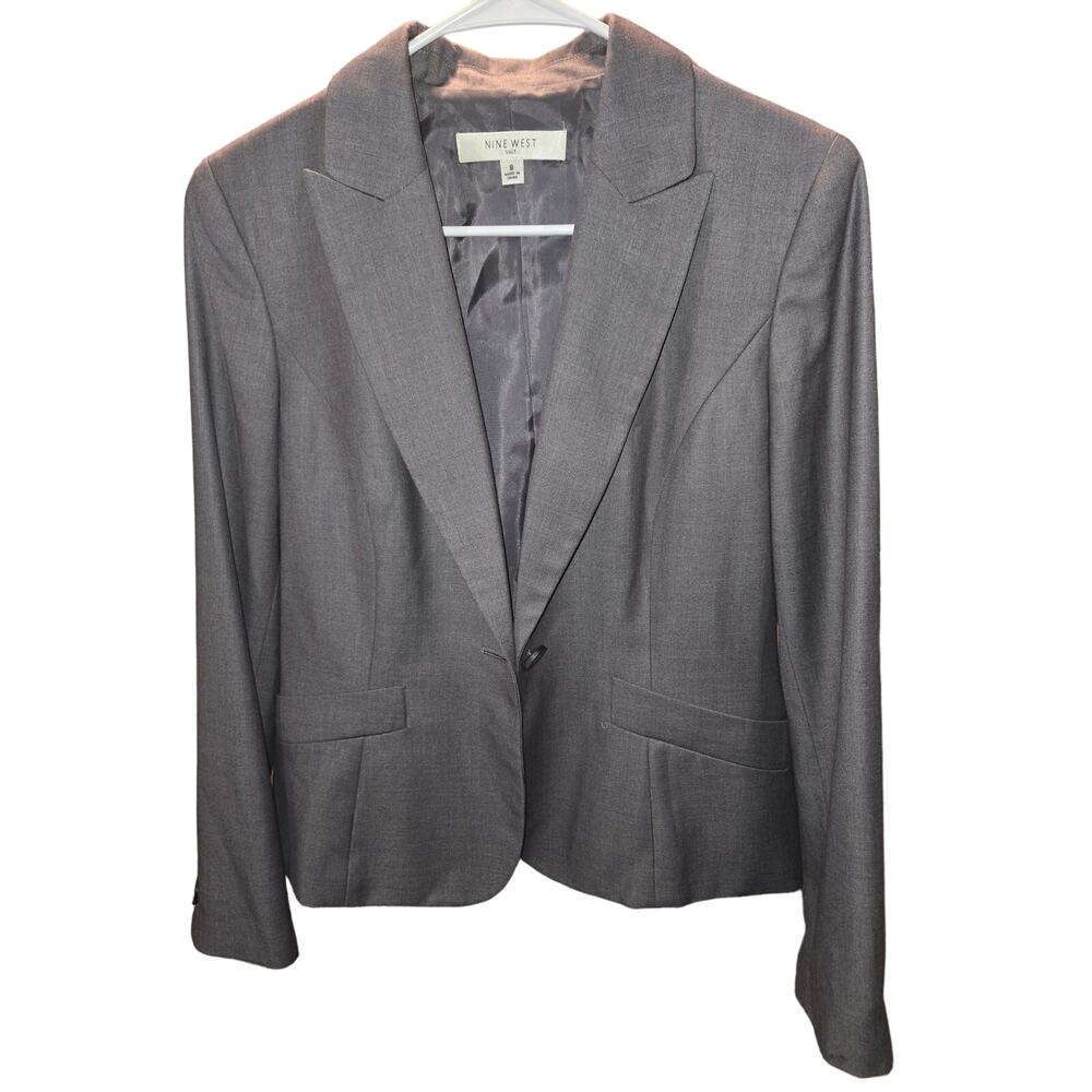 Express Design Studio Women's Gray Blazer 3-Button Suit Jacket Size 4